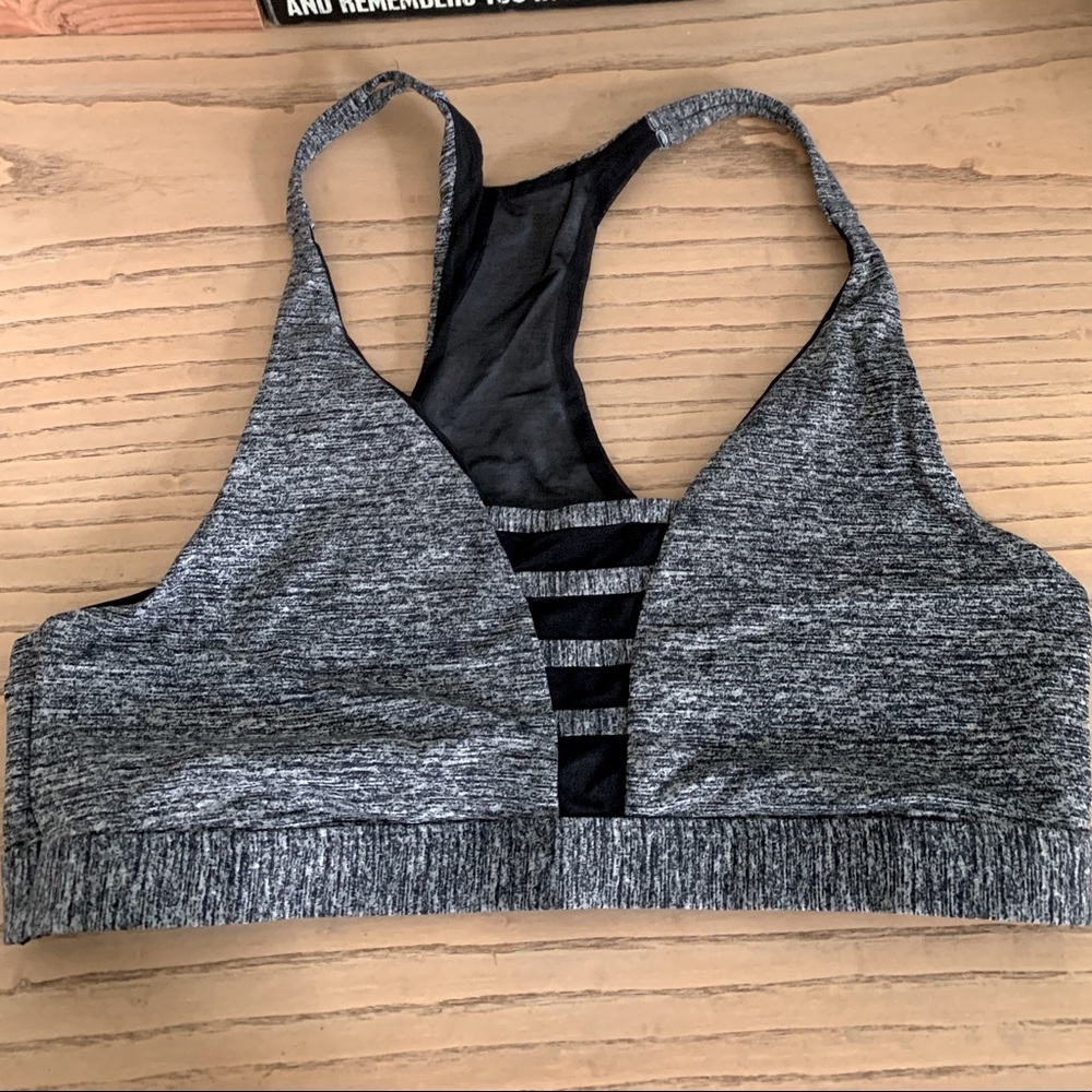 Pink sports bra